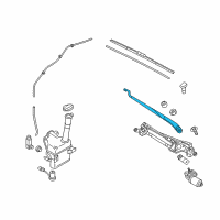 OEM 2018 Hyundai Sonata Windshield Wiper Arm Assembly(Driver) Diagram - 98311-C1000