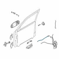 OEM Kia Inner Cable Assembly, RH Diagram - 0K53A58313