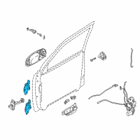 OEM 2004 Kia Sedona Hinge Assembly-Door Diagram - 0K52Y58240