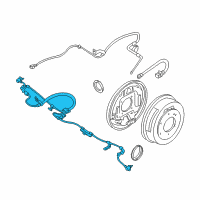 OEM 2001 Nissan Frontier Sensor Assembly-Anti SKID, Rear Diagram - 47900-VK90A