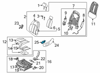 OEM 2021 Hyundai Elantra Switch Assembly-Power FR Seat LH Diagram - 88070-L1510-NNB