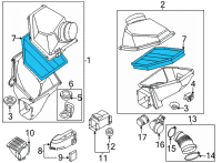 OEM 2019 BMW M5 Air Filter Element Diagram - 13-71-7-852-380