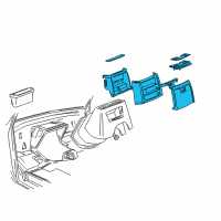 OEM 1996 Ford E-250 Econoline Center Console Base Diagram - F3UZ16045A36A