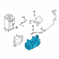 OEM 2019 BMW 530i xDrive Air Conditioning Compressor With Magnetic Coupling Diagram - 64-52-7-945-819