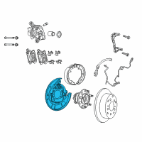 OEM 2014 Dodge Avenger Plate-Rear Drum Brake Diagram - 68159652AA