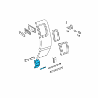 OEM 1997 Chevrolet S10 Molding Asm-Body Side Lower Rear <Use 1C4N*Charcoal Diagram - 15023272