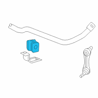 OEM 2011 Chevrolet Corvette Stabilizer Bar Insulator Diagram - 25796968