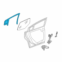 OEM 2017 Dodge Charger Glass-Rear Door Flush Glass Diagram - 68040040AH