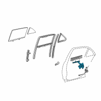 OEM 2004 Lexus LS430 Regulator Sub-Assy, Rear Door Window, LH Diagram - 69804-50030