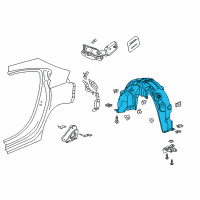 OEM 2018 Chevrolet Cruze Wheelhouse Liner Diagram - 39108336