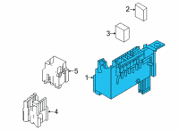 OEM 2021 Nissan Rogue Housing-Fusible Link, Holder Diagram - 24381-6RA0A