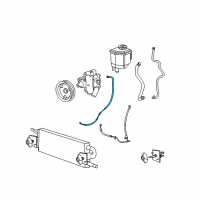 OEM 2010 Dodge Challenger Hose-Power Steering Return Diagram - 68043769AC