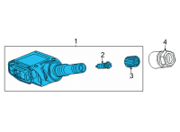 OEM 2020 Chevrolet Corvette TPMS Sensor Diagram - 84977020