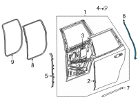 OEM 2022 GMC Yukon Rear Weatherstrip Diagram - 84741544