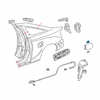 OEM Toyota Celica Fuel Door Spring Diagram - 77360-48010