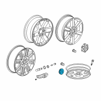 OEM Saturn Wheel Trim CAP *Polished Diagram - 9595829