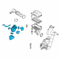 OEM Hyundai Entourage Hose Assembly-Air Intake Diagram - 28130-4D200