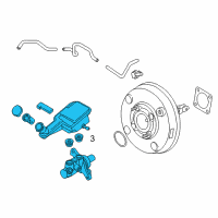 OEM 2017 Nissan Versa Cylinder Assy-Brake Master Diagram - D6010-3BA6B