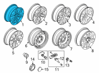 OEM 2022 Ford F-150 WHEEL ASY Diagram - ML3Z-1007-GA