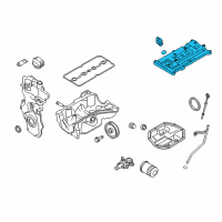 OEM 2010 Nissan Cube Cover Assembly - Valve Rocker Diagram - 13264-ED80B