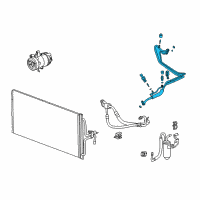 OEM Pontiac Evaporator Tube Diagram - 15258003