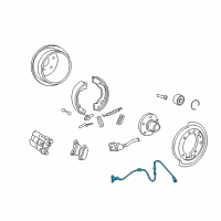 OEM 2008 Ford Explorer Rear Speed Sensor Diagram - 8L2Z-2C190-A