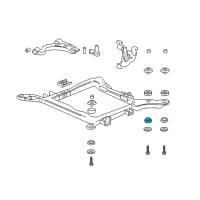 OEM 2003 Oldsmobile Aurora Insulator Asm-Drivetrain & Front Suspension Frame *Red/Green Diagram - 25680769