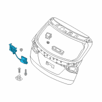 OEM 2017 Hyundai Santa Fe Sport Power Tail Gate Power Latch Assembly Diagram - 81230-2W600