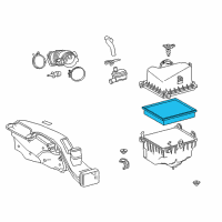 OEM Toyota Avalon Air Filter Diagram - 17801-F0050