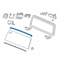 OEM 2020 Jeep Wrangler WINDSHIELD HEADER Diagram - 68271695AI