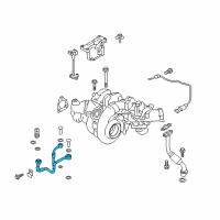 OEM Nissan Tube-TURBOCHARGER Oil Feed Diagram - 15192-EZ40A