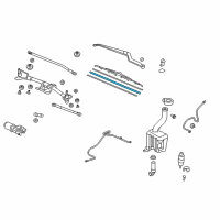 OEM 2011 Honda Pilot Rubber, Blade (525MM) Diagram - 76632-SZA-A01