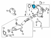 OEM 2020 Buick Encore GX Catalytic Converter Clamp Diagram - 55513359