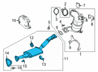 OEM 2021 Buick Encore GX Muffler & Pipe Assembly Diagram - 60004747