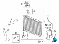 OEM Honda BRKT, RESERVE TANK Diagram - 19115-64A-X00