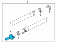 OEM 2009 Ford E-350 Super Duty Slip Yoke Diagram - 4C2Z-4841-AA