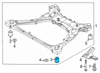 OEM 2021 Kia Sorento BUSHING-CROSSMEMBER Diagram - 62418P2000