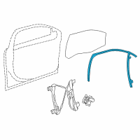 OEM 2014 Buick Verano Run Weatherstrip Diagram - 22923475