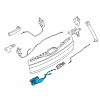 OEM 2014 BMW X5 Trunk Lock Actuator Motor Diagram - 51-24-7-303-443