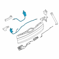 OEM 2014 BMW X5 Tailgate Latch Rear Right Diagram - 51-24-7-183-196