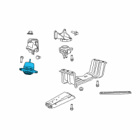 OEM 2011 Jeep Grand Cherokee INSULATOR-Engine Mount Diagram - 52124671AE