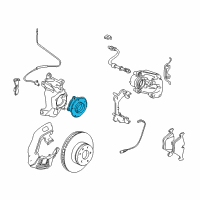 OEM 1998 BMW 528i Wheel Hub With Bearing, Front Diagram - 31-22-1-093-427