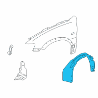 OEM 2005 Mercury Mariner Fender Liner Diagram - 5L8Z-16102-AA