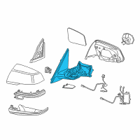 OEM 2016 BMW X1 Exterior Mirror Without Mounting Parts, Left Diagram - 51-16-7-459-787