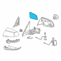OEM 2016 BMW X1 Mirror Glass, Heated, Wide-Angle, Left Diagram - 51-16-7-285-005