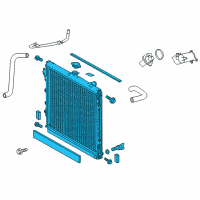 OEM 2016 Toyota Tundra Radiator Assembly Diagram - 16400-0S030