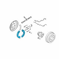 OEM Nissan Shoe Set Rear Diagram - 44060-ED026