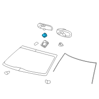 OEM Lincoln Rain Sensor Bracket Diagram - 8A5Z-19G382-A