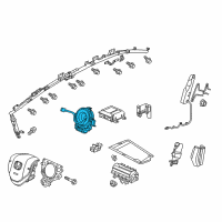 OEM 2012 Honda Civic Reel Assembly, Cable Diagram - 77900-TR0-A01