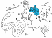 OEM 2021 BMW 228i xDrive Gran Coupe Brake Caliper Actuator Rear Left Diagram - 34-20-6-883-033